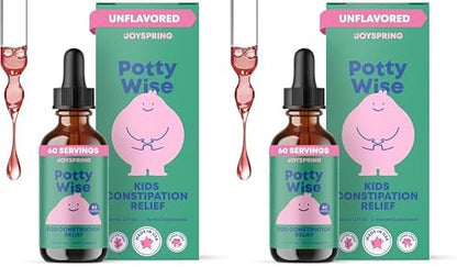 JoySpring Potty Wise Drops – Natural Constipation Relief for Kids & Toddlers – Elderberry, Licorice Root Extract, Fennel Seed & Senna – Sugar-Free Vegan Liquid Blend Supplement (1 fl oz) 30 Servings