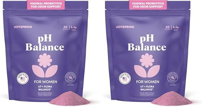 JoySpring pH Balance Vaginal Probiotic Powder for Women | Lactobacillus Acidophilus + D-Mannose with Cranberry Supplement | Supports Vaginal Flora, Freshness & Urinary Tract Health